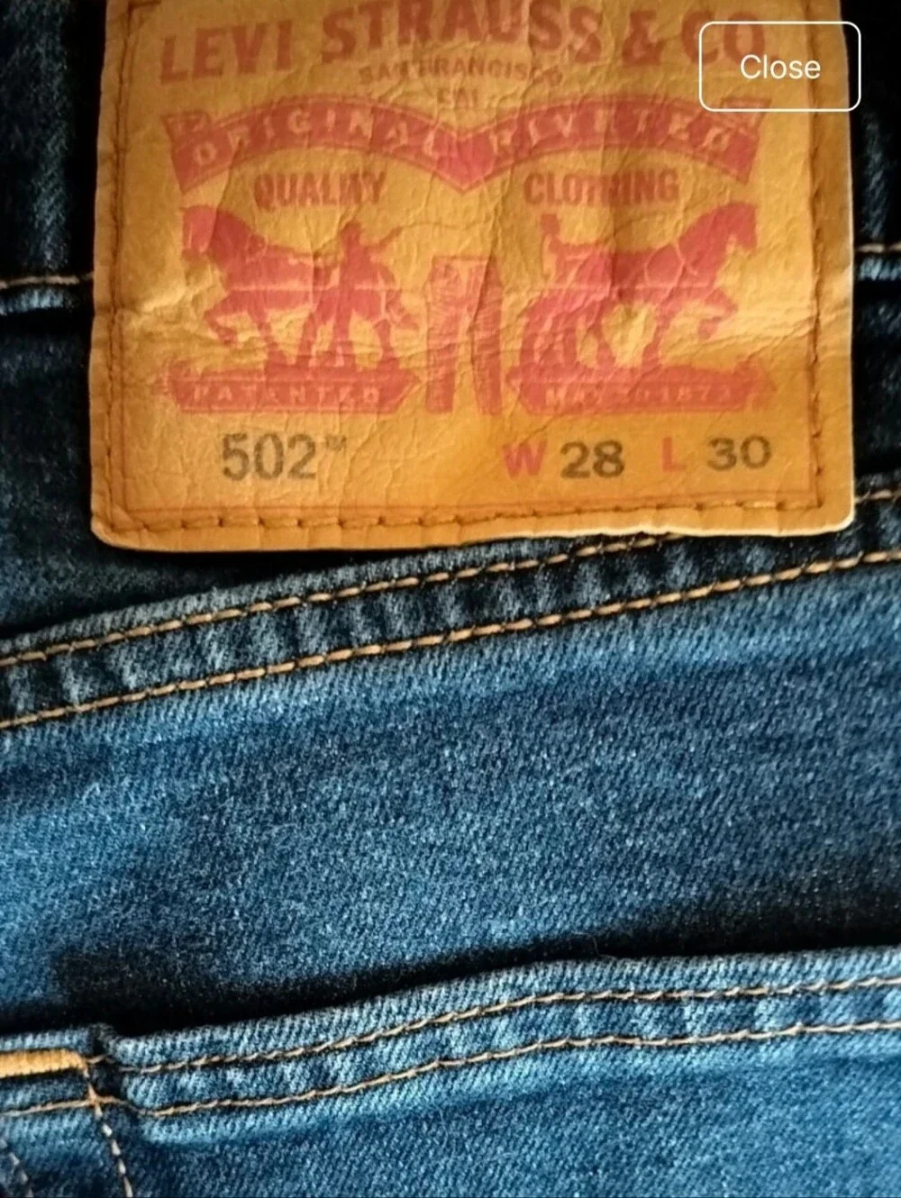 Levi's Slim Men's Dark Blue Denim Jeans 502's